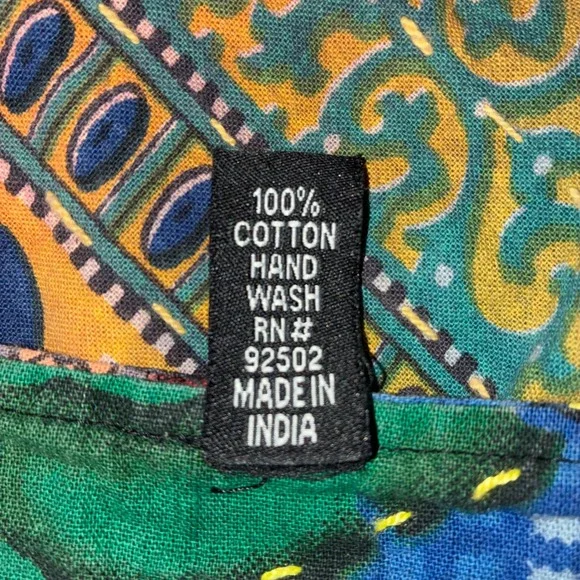 Sacred Threads Midi Skirt Handkerchief Hem Patchwork Boho Hippie Artsy Womens XL - Picture 6 of 10